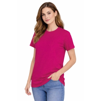 Damska koszulka T-shirt 100% miękka bawełna różowa roz. XXL